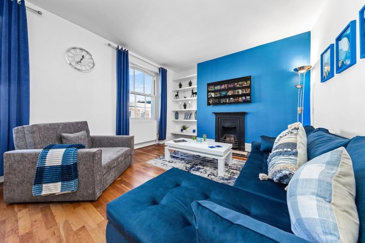 Balcony Blue Theme 1 Bedroom Central London Luxury Flat Near Hyde Park! Accommodates Up To 6! Double Sofa Bed And Next To Station! Zewnętrze zdjęcie