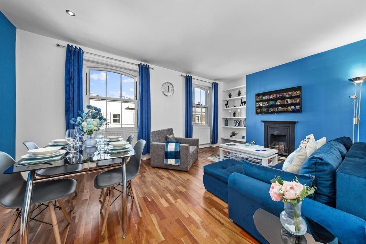 Balcony Blue Theme 1 Bedroom Central London Luxury Flat Near Hyde Park! Accommodates Up To 6! Double Sofa Bed And Next To Station! Zewnętrze zdjęcie